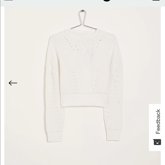 Cable Knit Crop Sweater - Picture 3 of 5